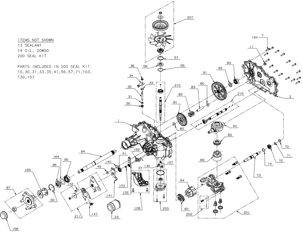 Transmission (Rh) Diagram and Parts List for ZTX6-60KH (47RTAHA8010)(2020) Cub Cadet Lawn Tractor